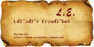 Lázár Erzsébet névjegykártya
