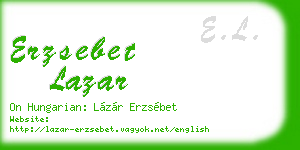 erzsebet lazar business card