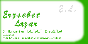 erzsebet lazar business card